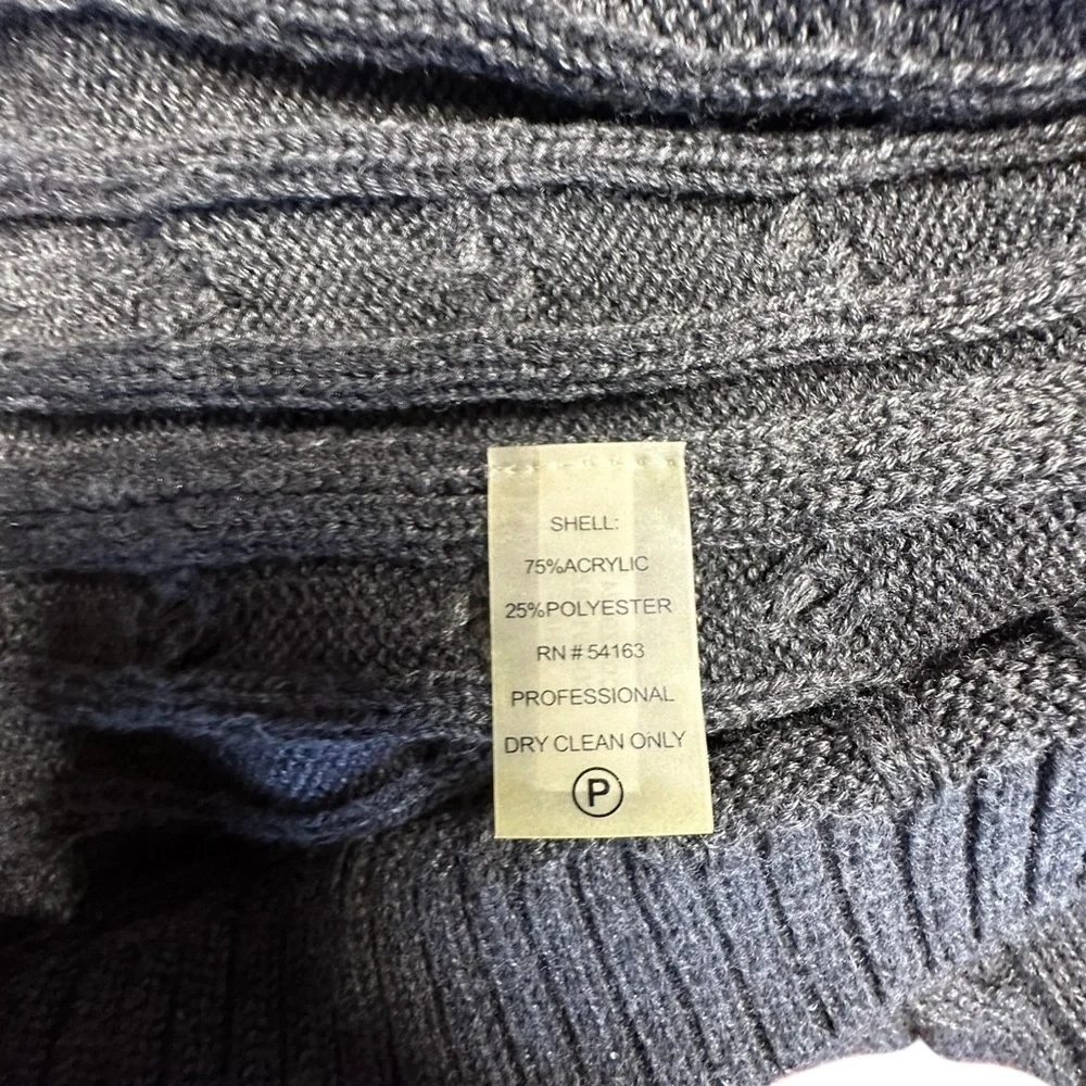 Calvin Klein ~ Women’s Grey Cable Knit LS Sweater Dress ~ Size M - Picture 8 of 10